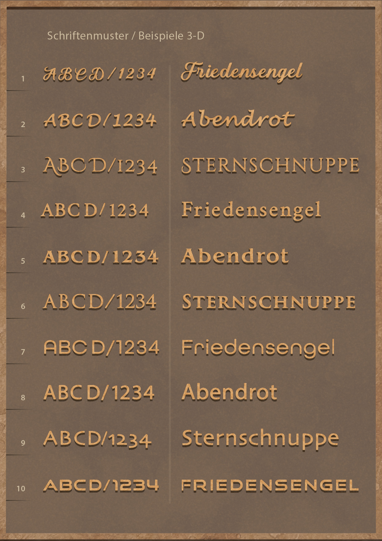 Schriftenmuster